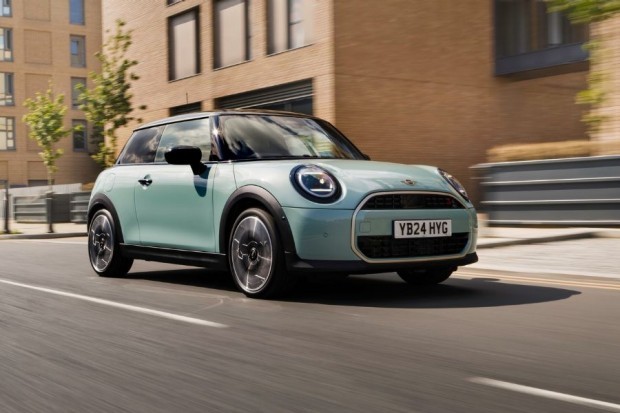 MINI 3-Door hatchback driving on the road